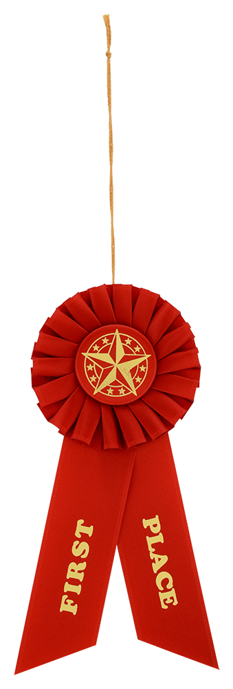 Placing Rosette Ribbons - First/Red