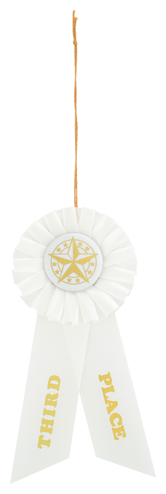 Placing Rosette Ribbons - Third/White