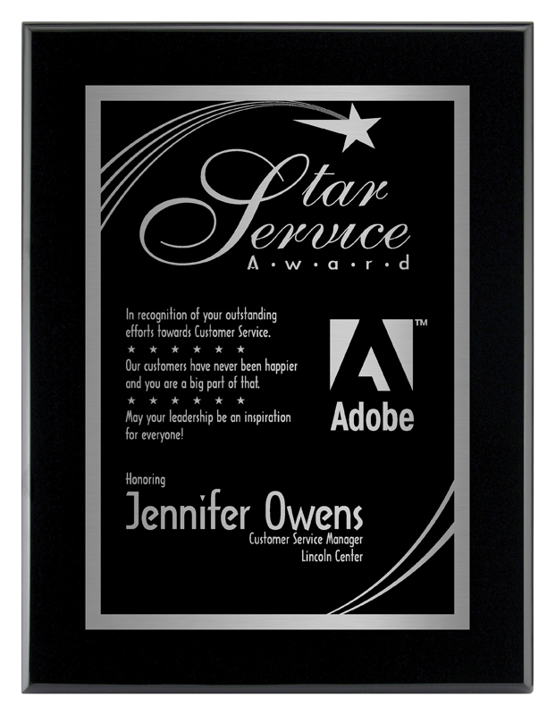 Piano Finish with a Plate - Black Finish