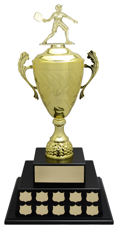 Avellino Cup - Black Satin Base - Walnut Finish/Silver