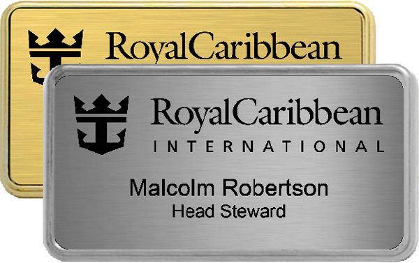 Rectangle Badge Holder * - Gold