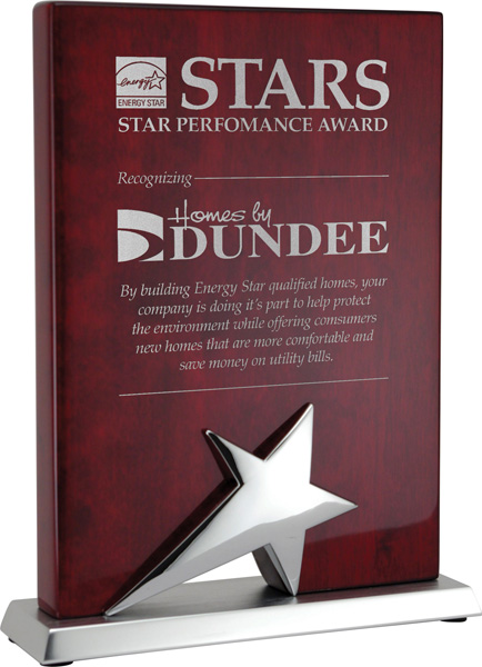 Stand Up Rosewood Star Plaque