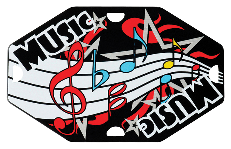 Aluminum Street Tags - Music