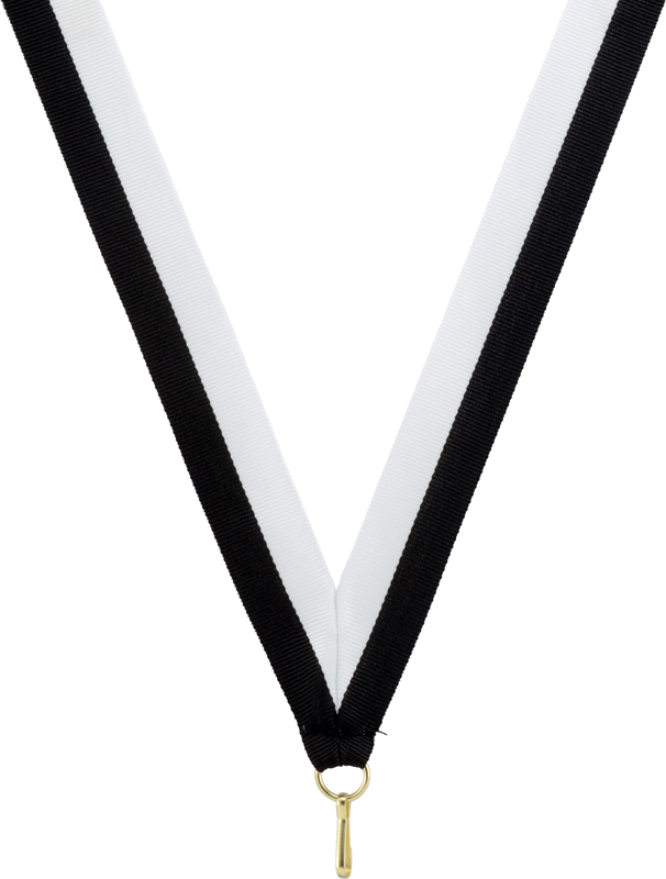 Neck Ribbons -BLACK/WHITE
